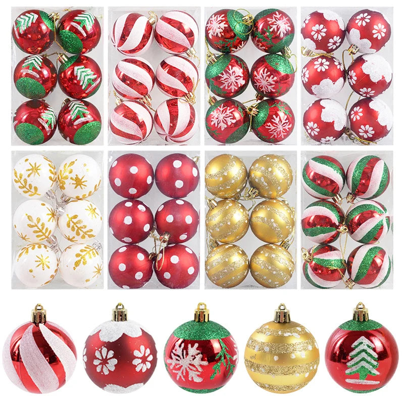 6-Pack 6cm Christmas Ball Ornaments – Xmas Tree Pendants Christmas Ball Ornaments Babs
