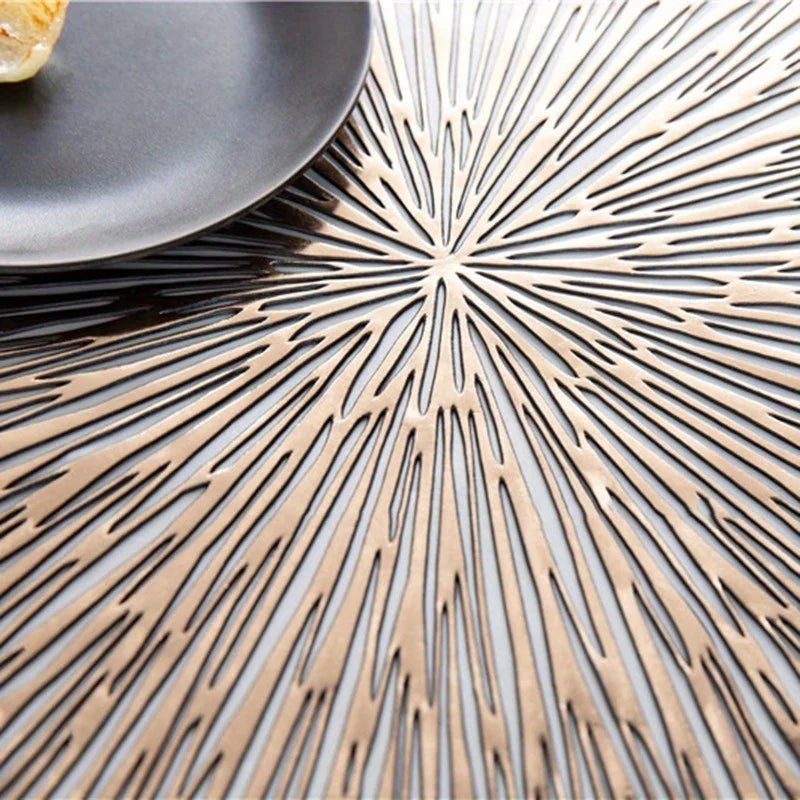 PVC Hollow Round Placemat – Heat-Resistant Non-Slip Table Mat Kitchen Placemat Babs