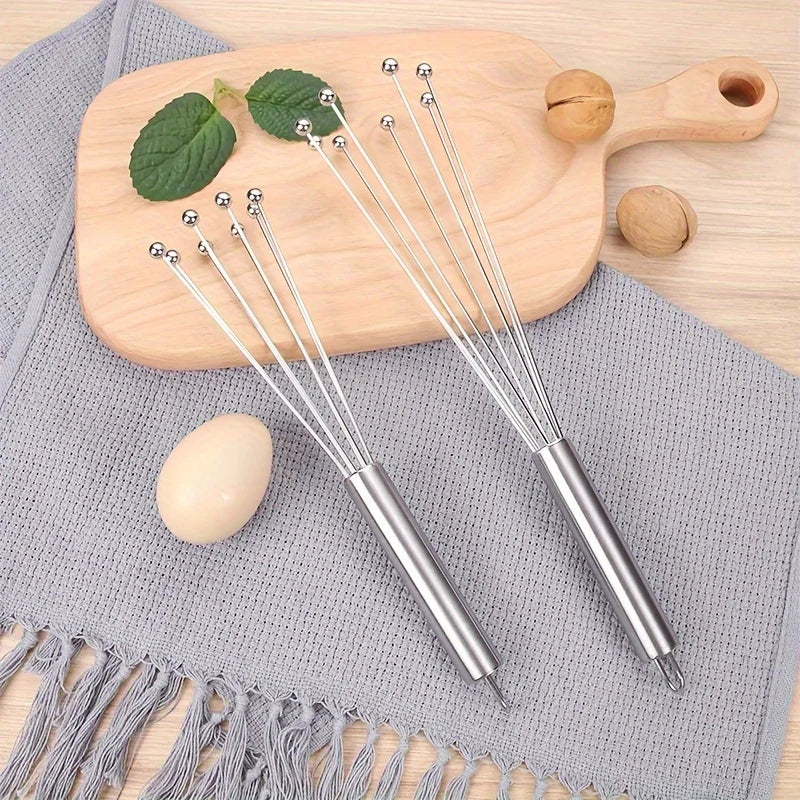 Stainless Steel Ball Whisk – Egg Beater & Kitchen Baking Tool Kitchen Whisk Babs