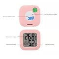 4-Pack Indoor Thermometer Hygrometer – LCD Wall Mounted Thermometer Hygrometer Babs 4PCS-BK