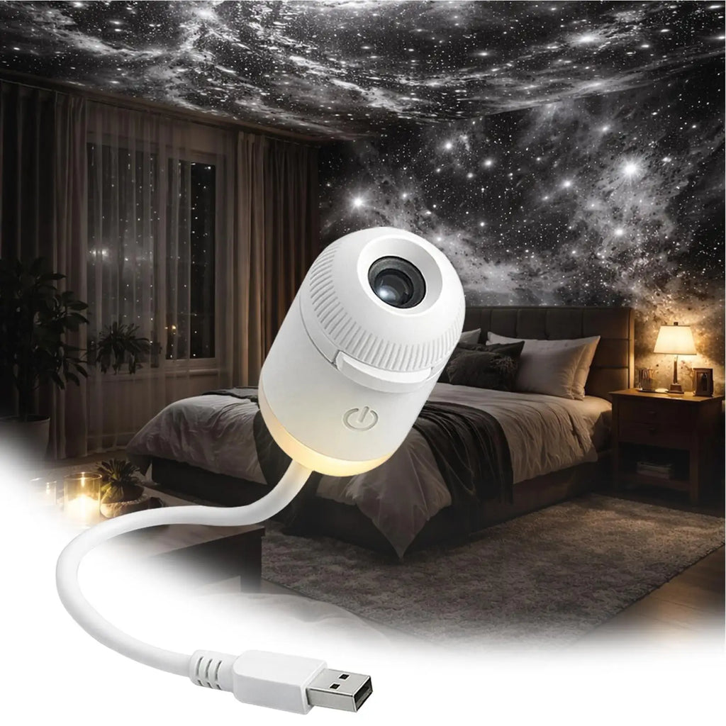 2-in-1 Galaxy Star Projector Night Light – LED Starry Sky Lamp Star Projector Lamp Babs