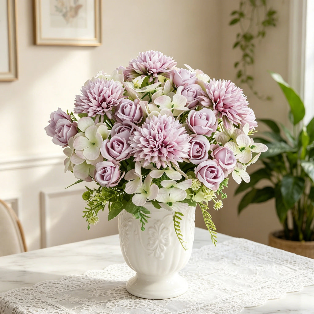 Artificial Silk Rose Bouquet – Wedding & Home Floral Décor Artificial Silk Flowers Babs
