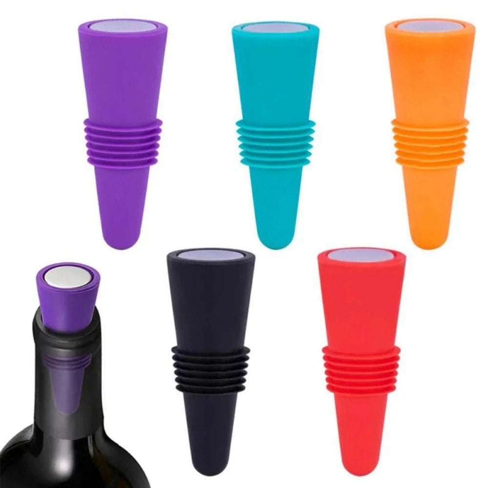 Reusable Silicone Vacuum Wine & Champagne Bottle Stopper Wine Bottle Stopper Babs