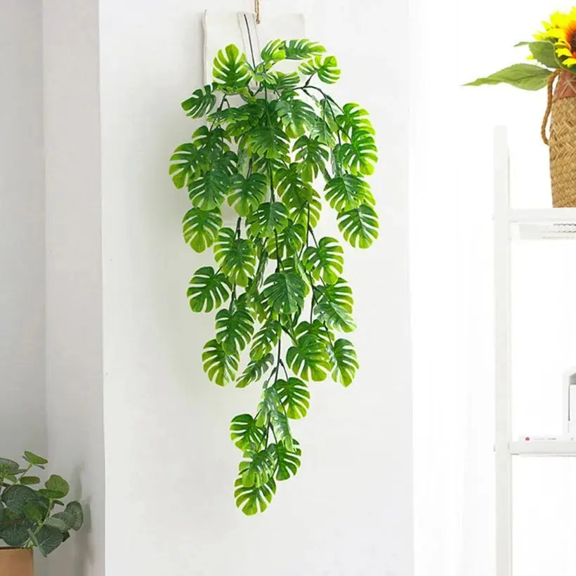 Artificial Turtle Leaf Vine Rattan – UV-Proof Wedding & Garden Decor Artificial Plant Vine Babs