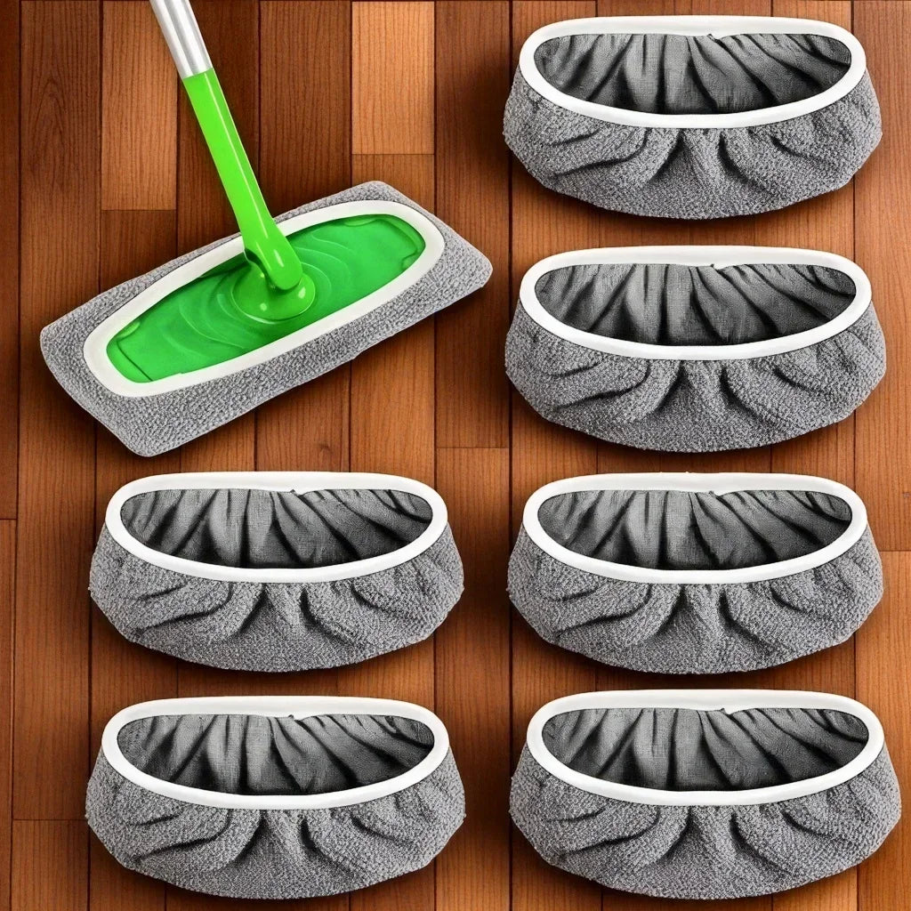 4 Reusable Microfiber Mop Pads – High Absorption & Universal Fit Reusable Mop Pads Babs