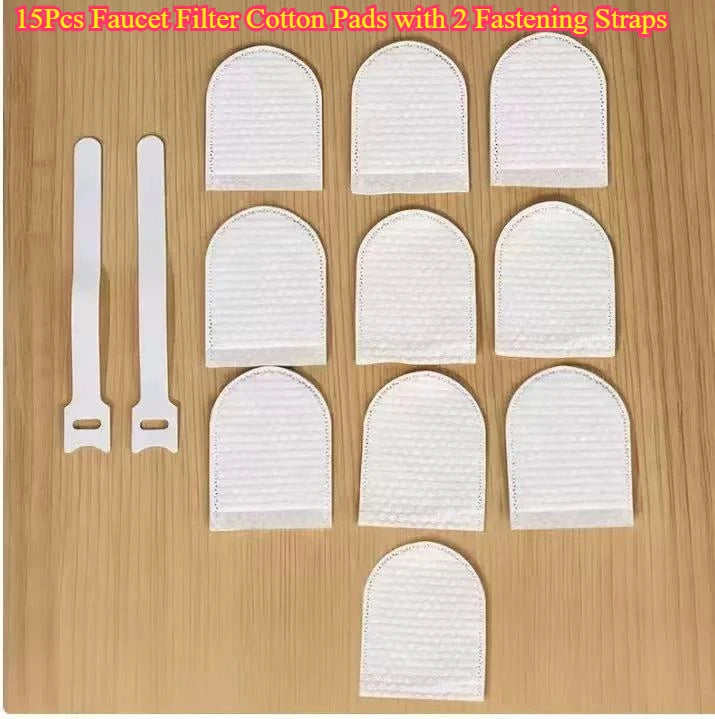 17pc Kitchen Faucet Filter Set – 15 Cartridges & 2 Straps Faucet Filter Set Babs WHITE