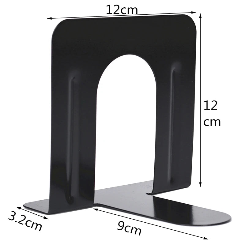 2-Pack Heavy Duty Metal Bookends – Book & Magazine Holder Metal Bookends Babs