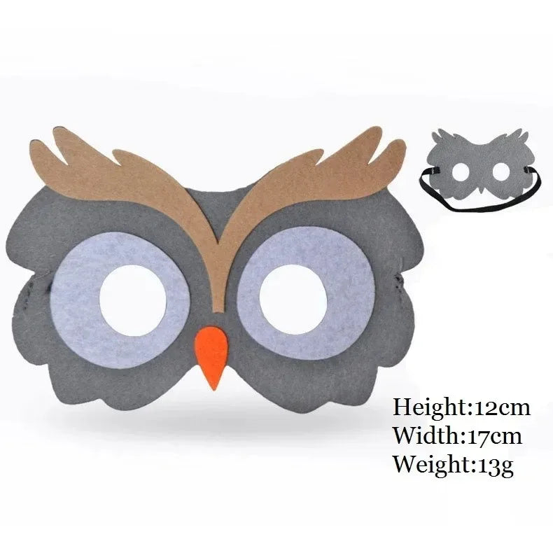 Kids Animal Felt Masks – Birthday, Cosplay & Forest Party Favors Kids Party Masks Babs