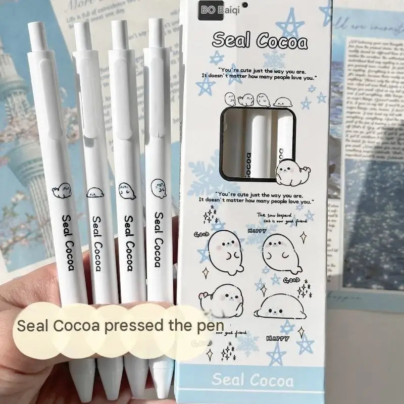 4-Pack Cartoon Retractable Gel Pens – Smooth Student Writing Set Retractable Gel Pens Babs A2