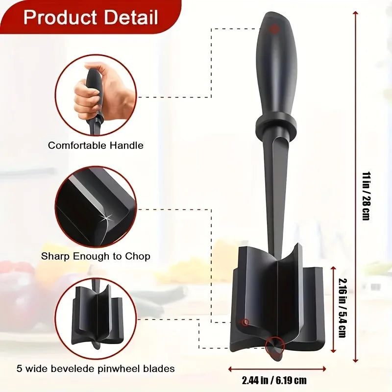Heat-Resistant Meat Chopper & Beef Smasher – Non-Stick Safe Meat Chopper Tool Babs