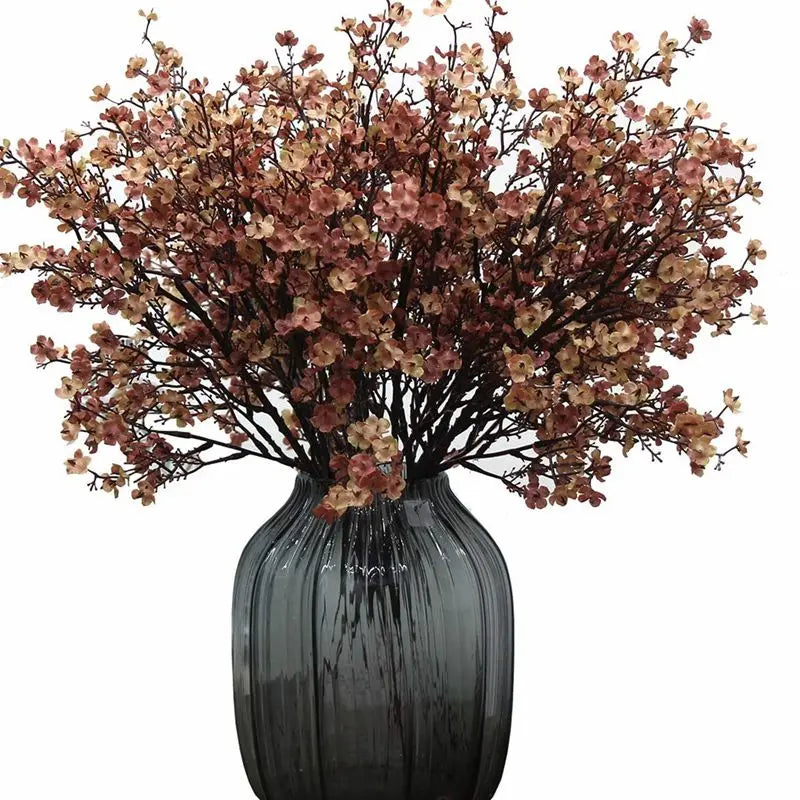 TTCY 3/6Pcs Artificial Silk Flowers for Wedding & Home Decor Artificial Flower Bouquet Babs Beige 6 pcs