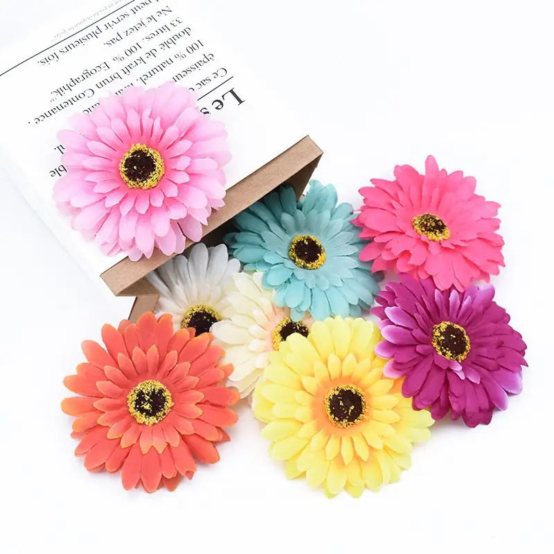 Silk Gerbera Artificial Flowers 10/20 Pcs – DIY & Wedding Décor Artificial Silk Flowers Babs