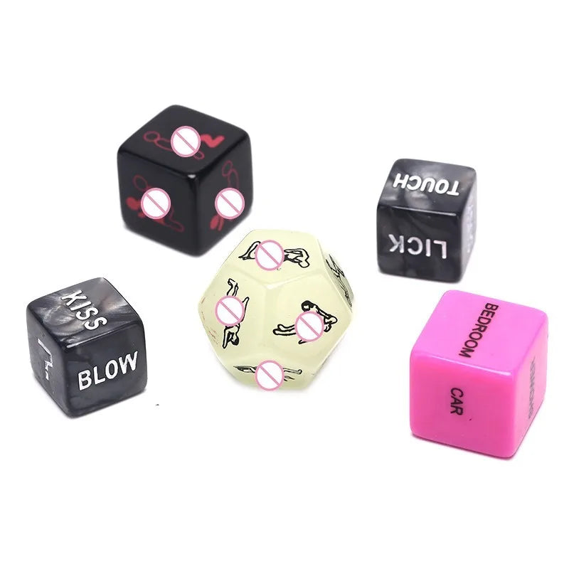 Noctilucent Couples Dice Set – Romantic Party Game Toy Couples Dice Game Babs