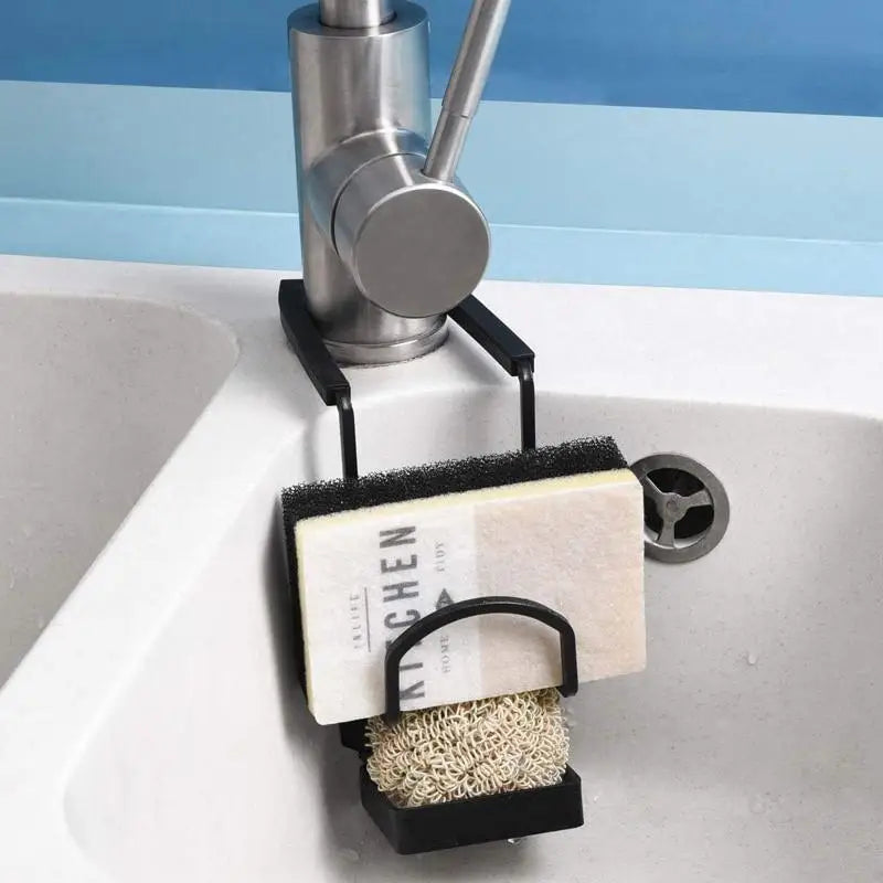 Metal Sink Caddy Sponge Holder & Faucet Rack Organizer Sink Caddy Organizer Babs