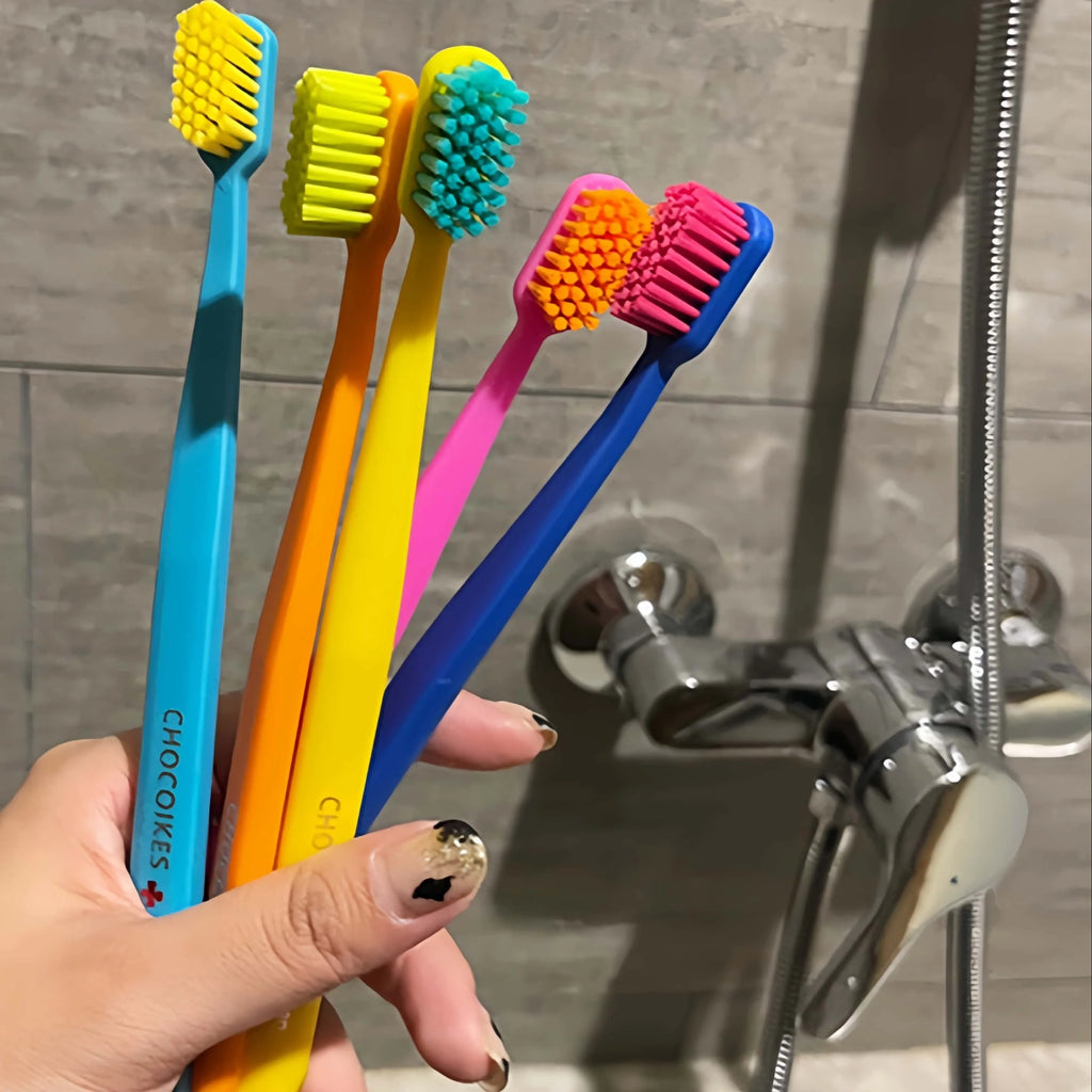 5-Pack Soft Nylon Toothbrush Set – Travel & Hotel Ready Toothbrush Set Babs MULTI