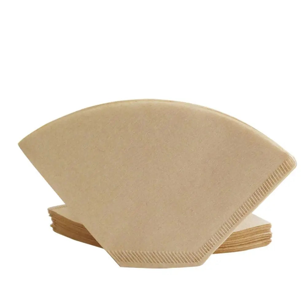 Unbleached Coffee Filter Papers 40 Pcs – Natural Wood Pulp Coffee Filter Papers Babs