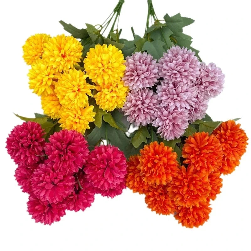 Silk Ball Chrysanthemum Artificial Flowers – Wedding & Home Décor Artificial Silk Flowers Babs