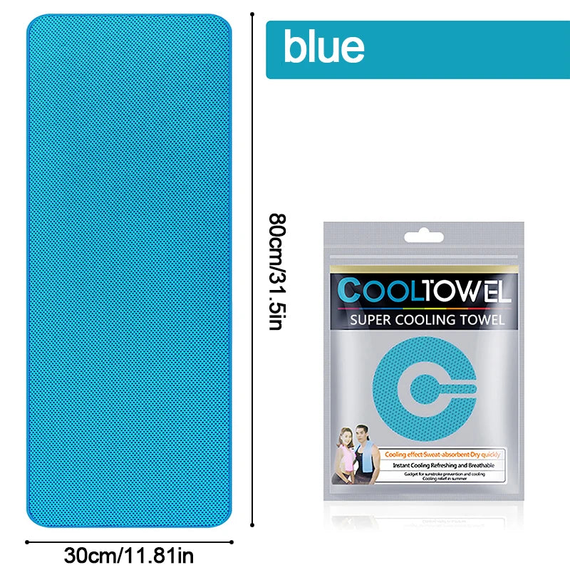 Soft Breathable Cooling Towels for Neck & Face | Sports Set Sport Cooling Towel Babs SKY BLUE 10PCS