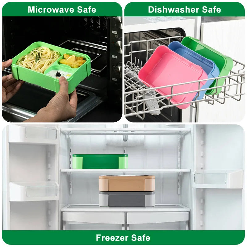 Kids Microwave-Safe Bento Lunch Box – Sealed Compartment Box Kids Bento Lunch Box Babs