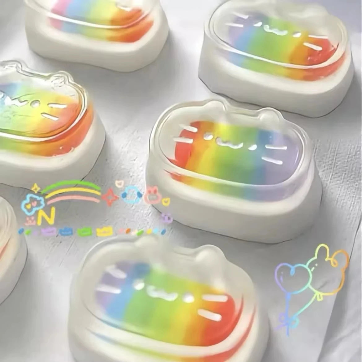 Pudding Cat Mochi Squishy Fidget Toy | Cute Cheese Kitty Squishy Fidget Toy Babs F