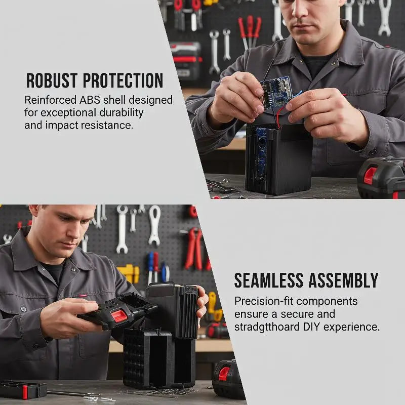 18650 Battery Shell 21V 60A 30-Cell Box with PCB Protection Battery Shell Kit Babs