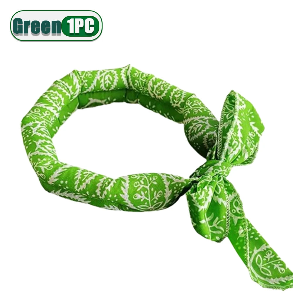 Pet Cooling Bandana for Dogs & Cats – Summer Ice Scarf 2-Pack