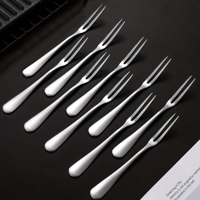Stainless Steel Fruit Forks – Reusable Decorative Salad Forks Fruit Fork Set Babs