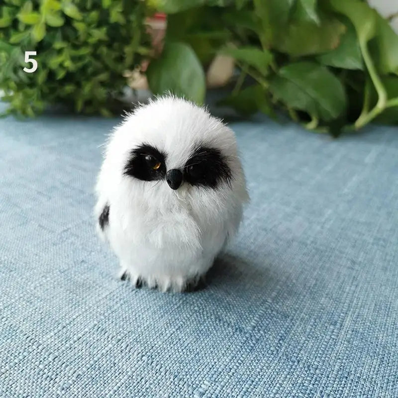 Cute Furry Owl Ornament – Christmas Bird Home Decor Gift Holiday Ornament Babs 5