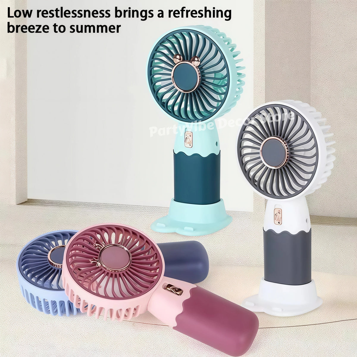 2-in-1 Portable Handheld Fan & Phone Stand USB Rechargeable Portable Mini Fan Babs