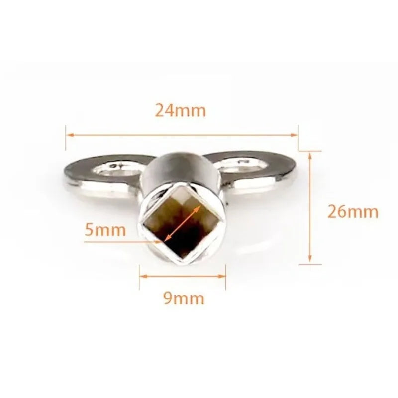 2PCS Radiator Bleed Key Zinc Alloy 5×5mm Air Vent Wrench Radiator Bleed Key Babs 2pcs