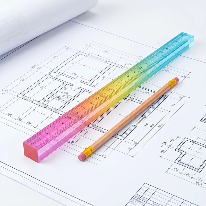 Acrylic Clear 30cm Transparent Gradient Ruler – Measuring Tool Acrylic Measuring Ruler Babs