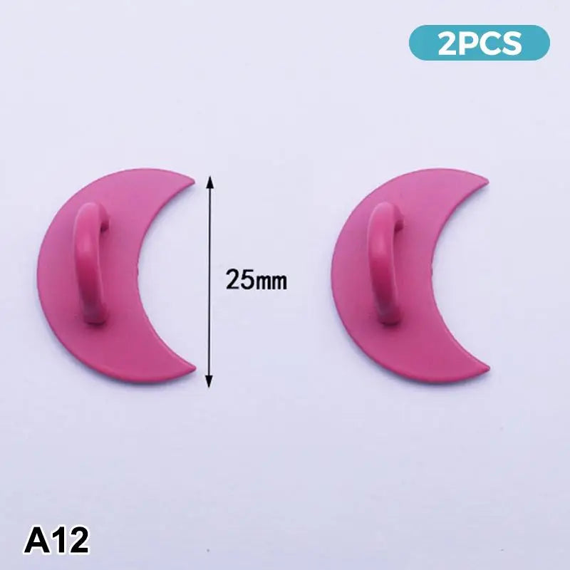 2pcs Adhesive Metal Phone Charm Holder & Keychain Loop Hook Phone Charm Holder Babs A12
