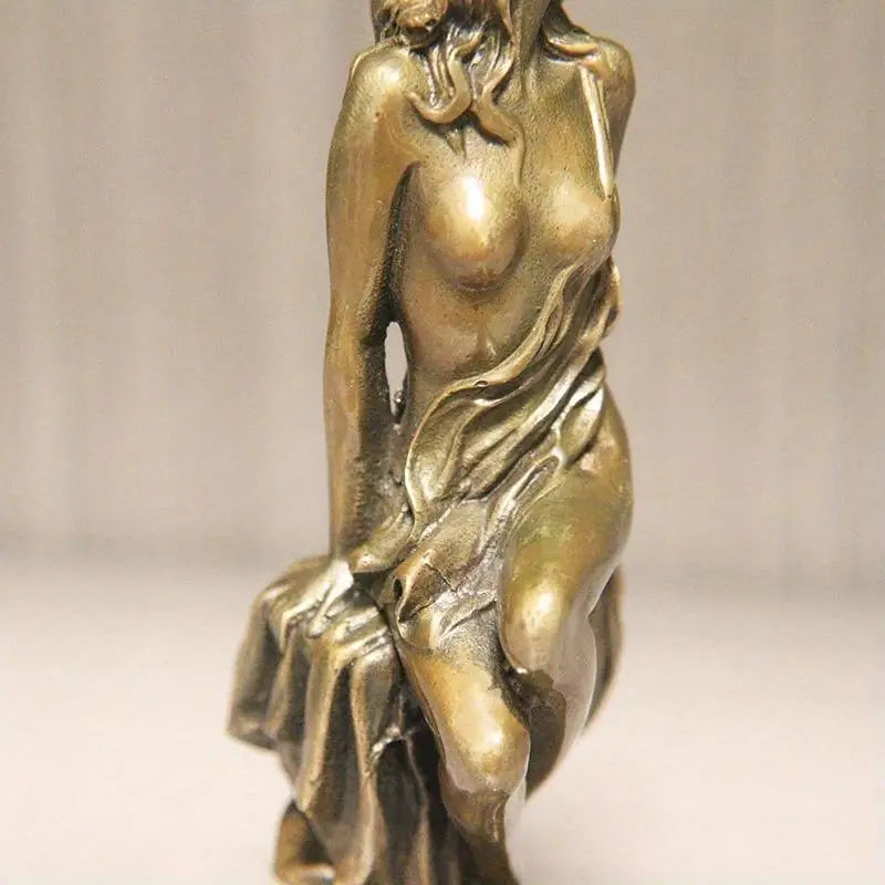 Oriental Women Brass Sculpture Desktop Statue | Home Decor Decorative Figurine Babs