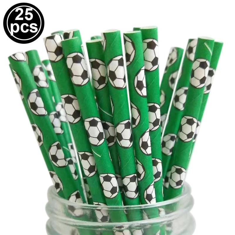 Soccer Football Party Supplies – Plates, Cups, Napkins & Runner
