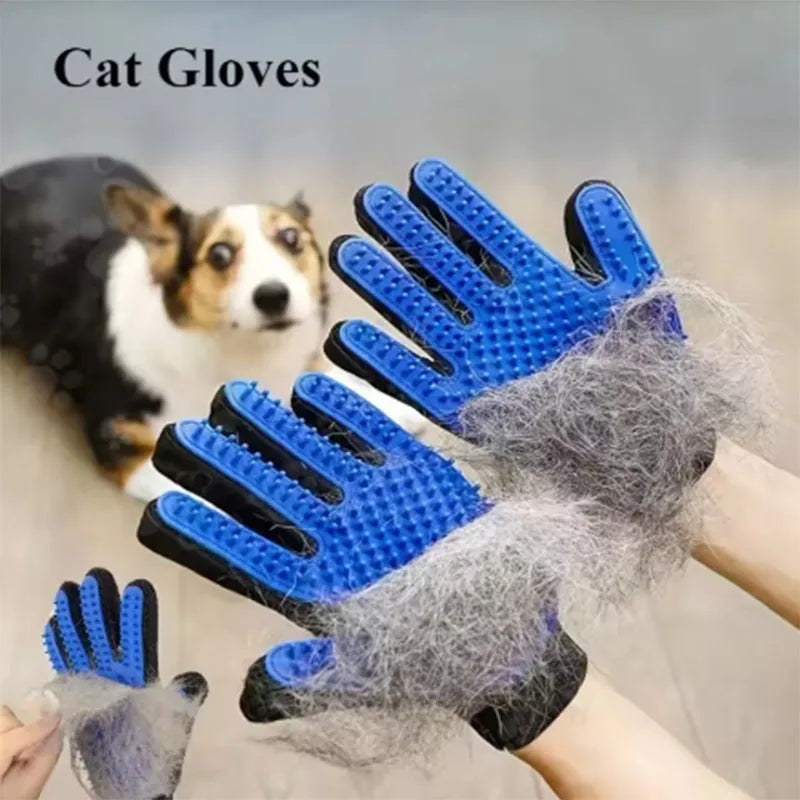 Silicone Pet Grooming Glove – Dog & Cat Deshedding Brush Pet Grooming Glove Babs