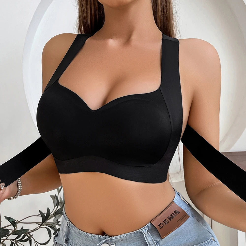 Cross Back Posture Bra – Wireless Front Closure Bralette Wireless Posture Bra Babs