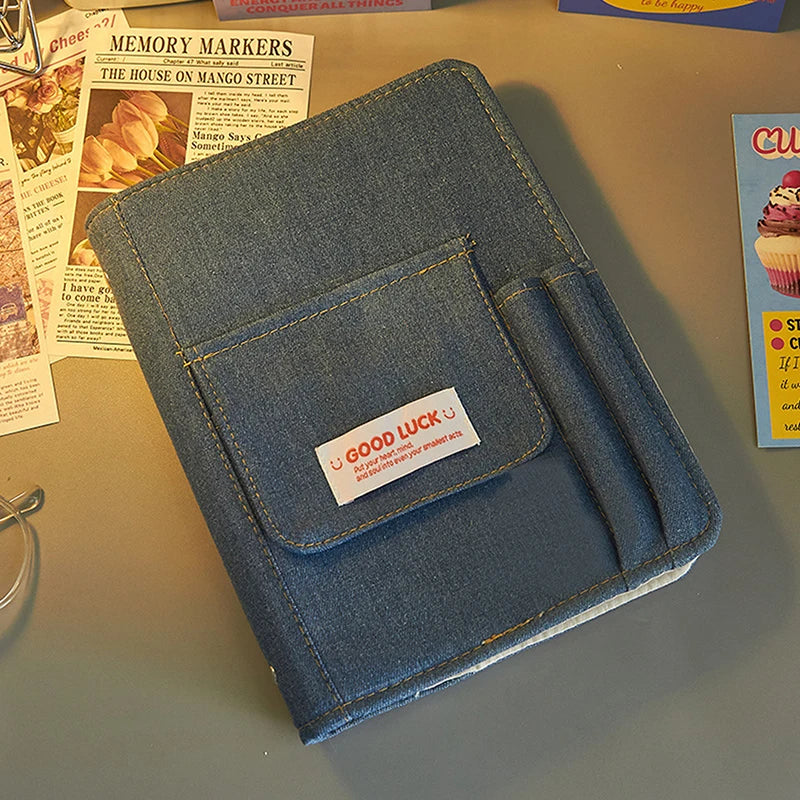 Denim Notebook Journal Diary – Y2K Retro Style with Pocket Denim Journal Notebook Babs A2