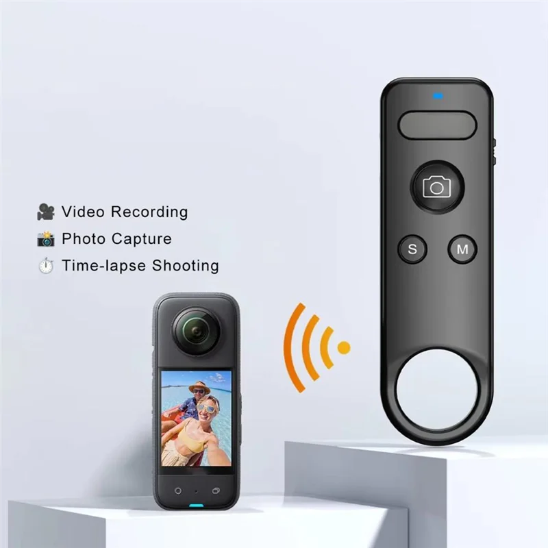 Bluetooth Shutter Remote for Insta360 X5 X4 X3 X2 Go3 ACE Pro Camera Remote Control Babs