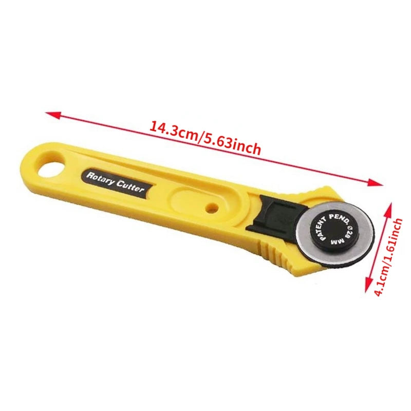 28mm & 45mm Rotary Cutter – Fabric, Leather & Paper Craft Tool Rotary Cutter Babs