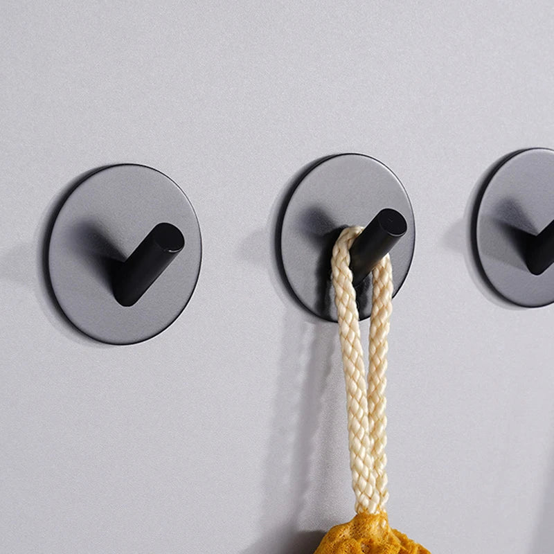 4-Pack Self-Adhesive Stainless Steel Wall Hooks – No-Drill Adhesive Wall Hooks Babs