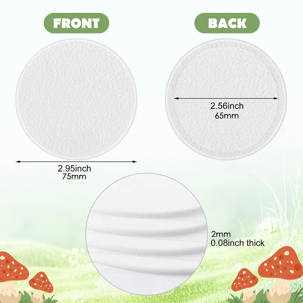 Monotub Adhesive Filter Discs 2MM – 24pc Mushroom Grow Pads Mushroom Grow Filter Babs 24pcs