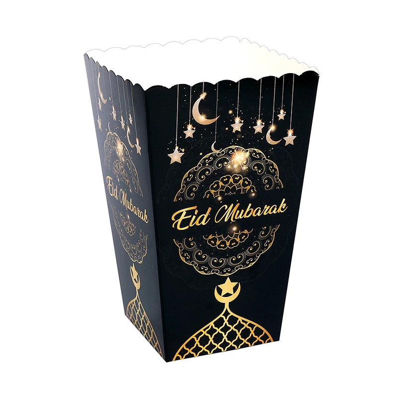 6pcs Eid Mubarak Candy & Popcorn Gift Boxes – Ramadan Party Party Gift Boxes Babs C 6Pcs