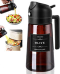 2-in-1 Glass Oil Dispenser & Sprayer Bottle – 16oz/470ml Oil Dispenser Sprayer Babs B