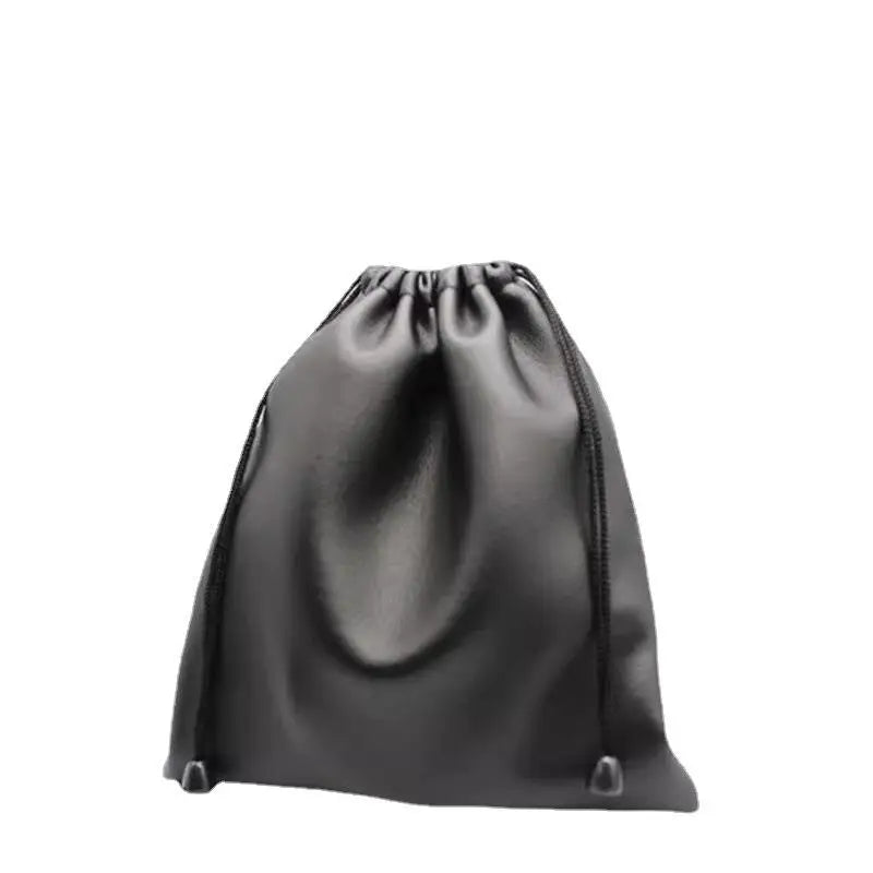 PU Leather Drawstring Bag – Dust-Proof Headphone Storage Pouch Drawstring Storage Bag Babs 27x29cm