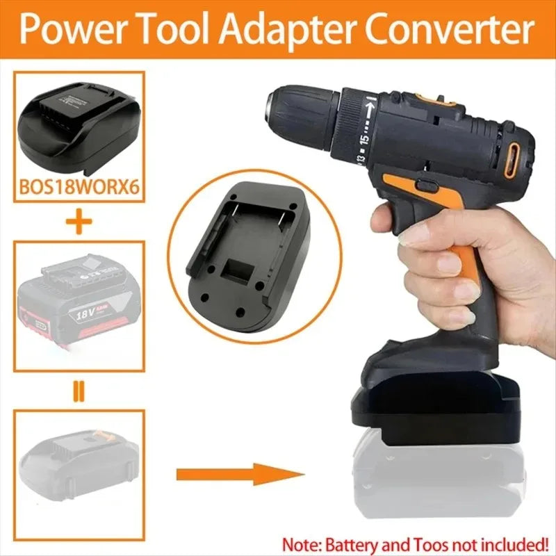Bosch 18V to Worx 20V 6-Pin Battery Adapter BOS18WORX6 Power Tool Adapter Babs