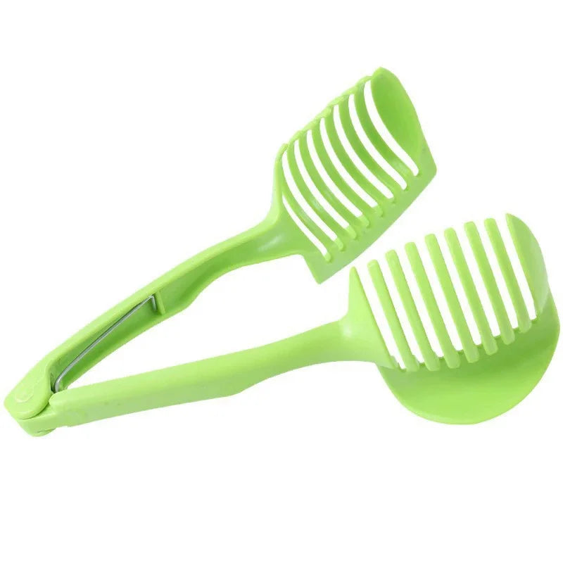Lemon & Tomato Slicer Clip – Easy Fruit Cutting Tool Fruit Slicer Clip Babs green
