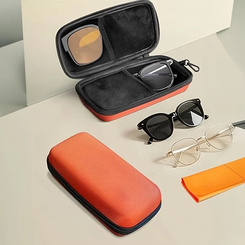 Double Hard-Shell Eyeglasses Case – Dual Sunglasses Organizer Eyeglasses Case Babs