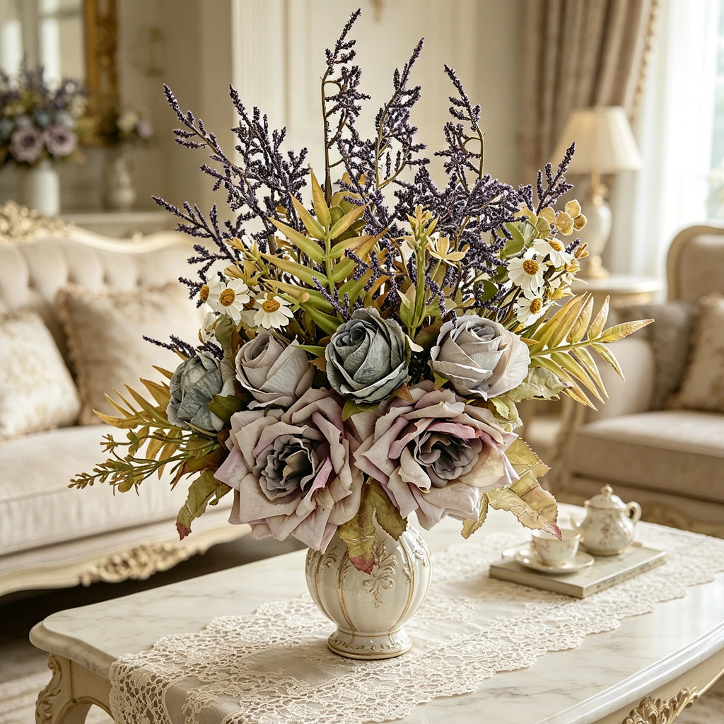 Silk Artificial Peony & Hydrangea Bouquet – Wedding & Home Décor Artificial Flower Bouquet Babs
