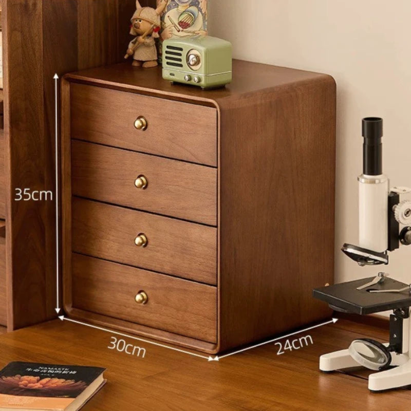 Solid Wood Retro Jewelry & Desktop Storage Box Organizer Wood Storage Organizer Babs 4 Layer