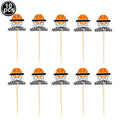 Basketball Party Supplies – Plates, Cups, Popcorn Boxes & Curtain Party Supply Set Babs cake topper